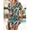 image:imageWIHOLL Dresses for Women 2026 Casual Summer Tshirt Dress Wedding Guest Dresses Fashion Beach Vacation ClothesFloral Palm Leaf