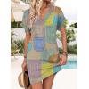 image:imageWIHOLL Dresses for Women 2026 Casual Summer Tshirt Dress Wedding Guest Dresses Fashion Beach Vacation ClothesMulticolored Geometric