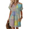 image:imageWIHOLL Dresses for Women 2026 Casual Summer Tshirt Dress Wedding Guest Dresses Fashion Beach Vacation ClothesMulticolored Geometric