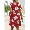 image:imageWIHOLL Dresses for Women 2026 Casual Summer V Neck Babydoll Dress Short Sleeve Fashion Beach Vacation ClothesBoho Lily