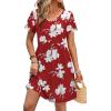 image:imageWIHOLL Dresses for Women 2026 Casual Summer V Neck Babydoll Dress Short Sleeve Fashion Beach Vacation ClothesBoho Lily