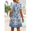 image:imageWIHOLL Dresses for Women 2026 Casual Summer V Neck Babydoll Dress Short Sleeve Fashion Beach Vacation ClothesBoho Mandala