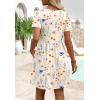 image:imageWIHOLL Dresses for Women 2026 Casual Summer V Neck Babydoll Dress Short Sleeve Fashion Beach Vacation ClothesYellow Floral
