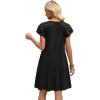 image:imageWIHOLL Dresses for Women Summer Casual Wedding Guest Dress Lace Short Sleeve Cute Sundresses Fashion Beach Vacation Clothes1black