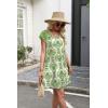 image:imageWIHOLL Dresses for Women Summer Casual Wedding Guest Dress Lace Short Sleeve Cute Sundresses Fashion Beach Vacation Clothes1floral Green