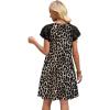 image:imageWIHOLL Dresses for Women Summer Casual Wedding Guest Dress Lace Short Sleeve Cute Sundresses Fashion Beach Vacation Clothes2leopard Print