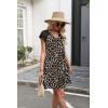 image:imageWIHOLL Dresses for Women Summer Casual Wedding Guest Dress Lace Short Sleeve Cute Sundresses Fashion Beach Vacation Clothes2leopard Print