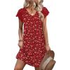image:imageWIHOLL Dresses for Women Summer Casual Wedding Guest Dress Lace Short Sleeve Cute Sundresses Fashion Beach Vacation Clothes2white Dot