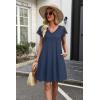 image:imageWIHOLL Dresses for Women Summer Casual Wedding Guest Dress Lace Short Sleeve Cute Sundresses Fashion Beach Vacation ClothesBlue
