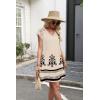 image:imageWIHOLL Dresses for Women Summer Casual Wedding Guest Dress Lace Short Sleeve Cute Sundresses Fashion Beach Vacation ClothesFloral Beige