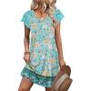 image:imageWIHOLL Dresses for Women Summer Casual Wedding Guest Dress Lace Short Sleeve Cute Sundresses Fashion Beach Vacation ClothesFloral Blue