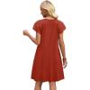 image:imageWIHOLL Dresses for Women Summer Casual Wedding Guest Dress Lace Short Sleeve Cute Sundresses Fashion Beach Vacation ClothesOrange