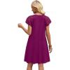 image:imageWIHOLL Dresses for Women Summer Casual Wedding Guest Dress Lace Short Sleeve Cute Sundresses Fashion Beach Vacation ClothesPurple