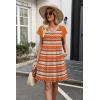 image:imageWIHOLL Dresses for Women Summer Casual Wedding Guest Dress Lace Short Sleeve Cute Sundresses Fashion Beach Vacation ClothesRhombus Print