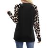 image:imageWIHOLL Long Sleeve Shirts for Women Color Block Raglan Tops Casual Crewneck Basic Tees Fall Clothes 2026 Fashion01  Leopard Black