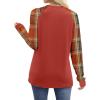 image:imageWIHOLL Long Sleeve Shirts for Women Color Block Raglan Tops Casual Crewneck Basic Tees Fall Clothes 2026 Fashion02  Caramel