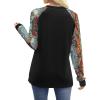 image:imageWIHOLL Long Sleeve Shirts for Women Color Block Raglan Tops Casual Crewneck Basic Tees Fall Clothes 2026 Fashion03  Black Boho Print