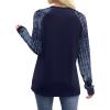 image:imageWIHOLL Long Sleeve Shirts for Women Color Block Raglan Tops Casual Crewneck Basic Tees Fall Clothes 2026 Fashion03  Navy Print