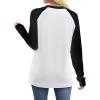 image:imageWIHOLL Long Sleeve Shirts for Women Color Block Raglan Tops Casual Crewneck Basic Tees Fall Clothes 2026 Fashion04  White
