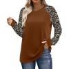 image:imageWIHOLL Long Sleeve Shirts for Women Color Block Raglan Tops Casual Crewneck Basic Tees Fall Clothes 2026 Fashion05  Floral Print