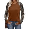image:imageWIHOLL Long Sleeve Shirts for Women Color Block Raglan Tops Casual Crewneck Basic Tees Fall Clothes 2026 Fashion05  Floral Print