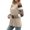 image:imageWIHOLL Long Sleeve Shirts for Women Color Block Raglan Tops Casual Crewneck Basic Tees Fall Clothes 2026 Fashion05  Stripes
