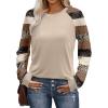 image:imageWIHOLL Long Sleeve Shirts for Women Color Block Raglan Tops Casual Crewneck Basic Tees Fall Clothes 2026 Fashion05  Stripes