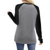image:imageWIHOLL Long Sleeve Shirts for Women Color Block Raglan Tops Casual Crewneck Basic Tees Fall Clothes 2026 Fashion07  Grey