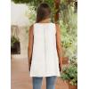image:imageWIHOLL Loose Fit Tank Tops for Women Scoop Neck Summer Side Split Sleeveless Shirts 2026 FashionBwhite