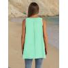 image:imageWIHOLL Loose Fit Tank Tops for Women Scoop Neck Summer Side Split Sleeveless Shirts 2026 FashionDlight Green