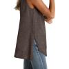 image:imageWIHOLL Loose Fit Tank Tops for Women Scoop Neck Summer Side Split Sleeveless Shirts 2026 FashionFbrown