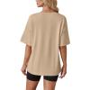 image:imageWIHOLL Oversized Tshirts for Women Summer Crew Neck Short Sleeve Graphic Tees Casual Loose Fit Workout Tops 2026Beige