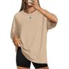 image:imageWIHOLL Oversized Tshirts for Women Summer Crew Neck Short Sleeve Graphic Tees Casual Loose Fit Workout Tops 2026Beige