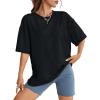 image:imageWIHOLL Oversized Tshirts for Women Summer Crew Neck Short Sleeve Graphic Tees Casual Loose Fit Workout Tops 2026Black