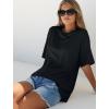 image:imageWIHOLL Oversized Tshirts for Women Summer Crew Neck Short Sleeve Graphic Tees Casual Loose Fit Workout Tops 2026Black