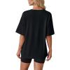 image:imageWIHOLL Oversized Tshirts for Women Summer Crew Neck Short Sleeve Graphic Tees Casual Loose Fit Workout Tops 2026Black