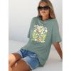 image:imageWIHOLL Oversized Tshirts for Women Summer Crew Neck Short Sleeve Graphic Tees Casual Loose Fit Workout Tops 2026Colorful Flower Print