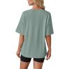 image:imageWIHOLL Oversized Tshirts for Women Summer Crew Neck Short Sleeve Graphic Tees Casual Loose Fit Workout Tops 2026Colorful Flower Print