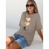 image:imageWIHOLL Oversized Tshirts for Women Summer Crew Neck Short Sleeve Graphic Tees Casual Loose Fit Workout Tops 2026Heart Shaped Print