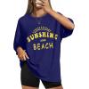 image:imageWIHOLL Oversized Tshirts for Women Summer Crew Neck Short Sleeve Graphic Tees Casual Loose Fit Workout Tops 2026Yellow Letters Dark Blue