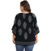image:imageWIHOLL Plus Size Tops for Women 34 Length Sleeve Blouses Dressy Casual Tshirts Shirts Fahion Summer OutfitsFloral 02