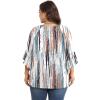 image:imageWIHOLL Plus Size Tops for Women 34 Length Sleeve Blouses Dressy Casual Tshirts Shirts Fahion Summer OutfitsFloral 04