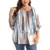 image:imageWIHOLL Plus Size Tops for Women 34 Length Sleeve Blouses Dressy Casual Tshirts Shirts Fahion Summer OutfitsFloral 04