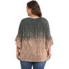 image:imageWIHOLL Plus Size Tops for Women 34 Length Sleeve Blouses Dressy Casual Tshirts Shirts Fahion Summer OutfitsFloral 07