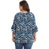 image:imageWIHOLL Plus Size Tops for Women 34 Length Sleeve Blouses Dressy Casual Tshirts Shirts Fahion Summer OutfitsFloral 08