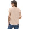 image:imageWIHOLL Short Sleeve Sweater for Women Summer Tops Crew Neck Fashion Clothing Tshirts Shirts Travel Outfits Dressy CasualBeige