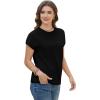image:imageWIHOLL Short Sleeve Sweater for Women Summer Tops Crew Neck Fashion Clothing Tshirts Shirts Travel Outfits Dressy CasualBlack