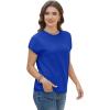 image:imageWIHOLL Short Sleeve Sweater for Women Summer Tops Crew Neck Fashion Clothing Tshirts Shirts Travel Outfits Dressy CasualRoyal