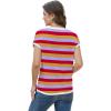 image:imageWIHOLL Short Sleeve Sweater for Women Summer Tops Crew Neck Fashion Clothing Tshirts Shirts Travel Outfits Dressy CasualStriped 01
