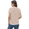 image:imageWIHOLL Short Sleeve Sweater for Women Summer Tops Crew Neck Fashion Clothing Tshirts Shirts Travel Outfits Dressy CasualStriped 05